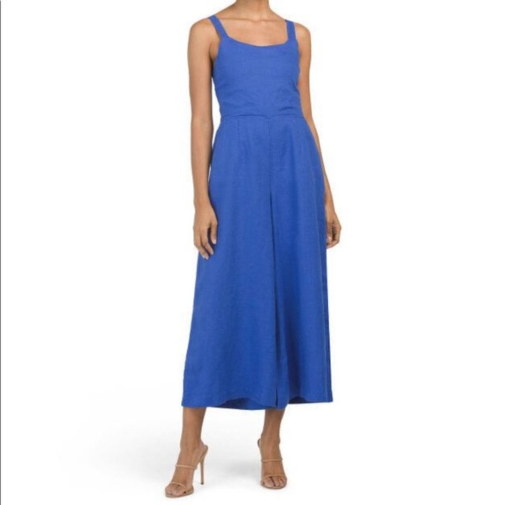 Cynthia Rowley Linen Jumpsuit Blue